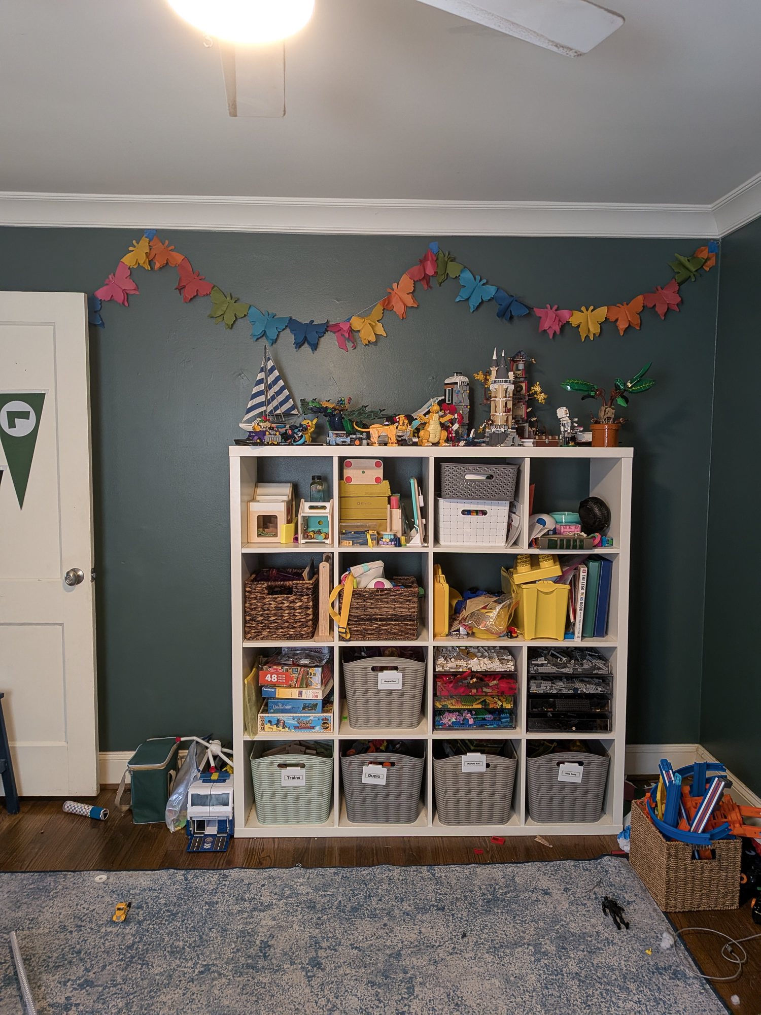 Cluttered kids playroom in East Atlanta — before organizing