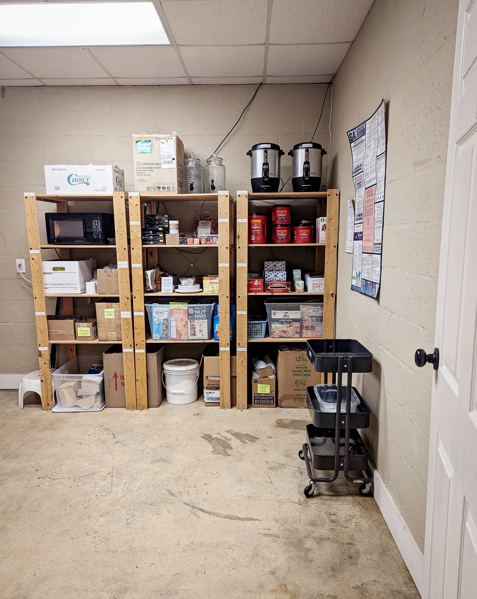 Organized church supply room in Kirkwood, Atlanta — The OAK Home